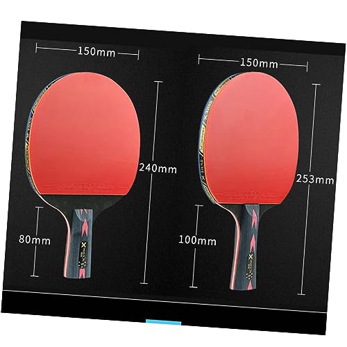 WOONEKY 2pcs Professional Pong Racket Star Carbon Fiber Table Tennis Paddle Double Pimples-Junior Players