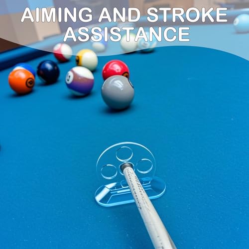 Tizee 2Pcs Billiards Training Aids – Billiard Rod Trainer Aiming Helper, Stable Billiard Strokes Trainer, 5-Hole Design, Transparent Acrylic Material, for Beginners and Pros