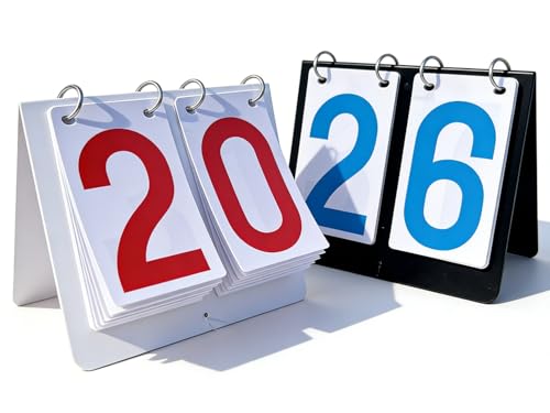Purple River Portable Flip Scoreboard, 7.7"x6.8", 2Pcs | Score Keeper, Track Meets, Gym Games, Youth Competitions