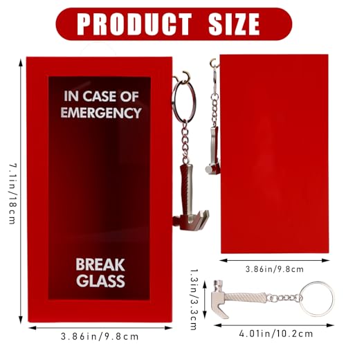 Funny Gift Emergency Box w/Hammer(Medium), Break in Case of Emergency Box, Personalized Prank Gag Gift for Birthday Holiday, Funny Desk Decor, White Elephant Gift for Friend Coworker Family - style: Medium Emergency Box