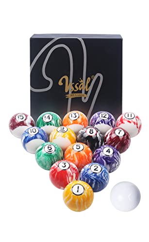 Billiard Balls Set Pool Table Balls Marble-Swirl & Classic Style 16 Ball Set - style: Deluxe White Marble