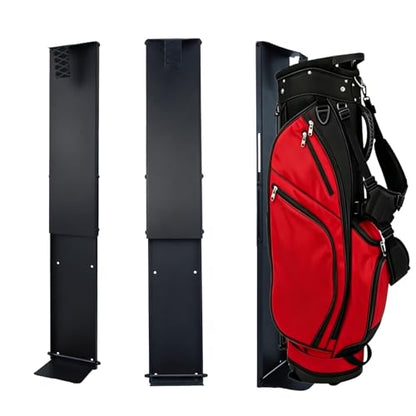 Wall Mount Golf Bag Storage Stand Organizer Rack for Garage, Adjustable Retractable Golf Bag Storage Rack with Protective Hook for Garage, Space-Saving Organizer for Golf Clubs, Home & Basement