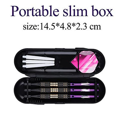 Soft tip Darts Set 18/20 Grams - Professional Darts Plastic Tip with Brass Barrel + Aluminum Shafts + 50 Rubber o-Ring + 6 Flights +50 Soft Tips for Electronic Dartboard - color: 18g-PURPLE