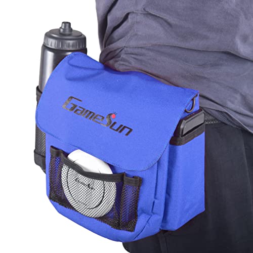 DISC Golf Set-Includes 1pc Heavy Duty Nylon Carry Bag, 2pcs Drivers, 2pcs Mid-Ranges, 2pcs Putters, 1pc Mini Disc Marker, 1pc 12”x12” Embroider Logo Black Towel and 1pc Gift Color Box - color: Blue