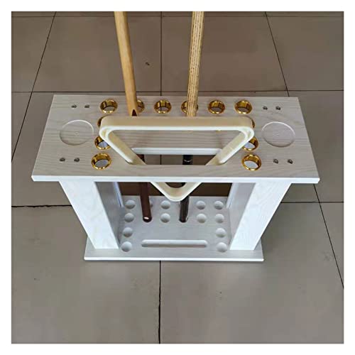 Pool Stick Holder, Pool Cue Rack, Freestanding Pool Table Cue Organizer with Ball Storage and Tripod Slot