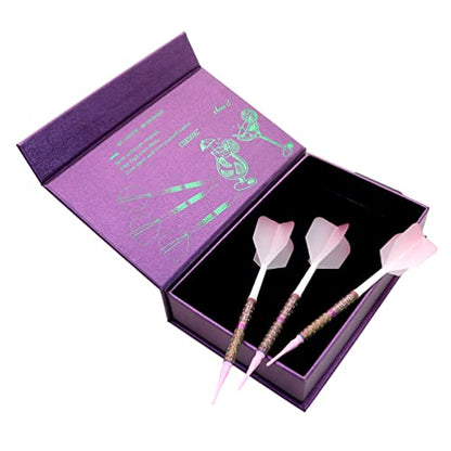 CUESOUL Cocktail/COLA Beer/Draft Beer with Oil Paint Finished-19g/20g/21g Soft Tip 90% Tungsten Dart Set - color: Pink Lady Cocktail-19