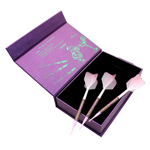 CUESOUL Cocktail/COLA Beer/Draft Beer with Oil Paint Finished-19g/20g/21g Soft Tip 90% Tungsten Dart Set - color: Pink Lady Cocktail-19