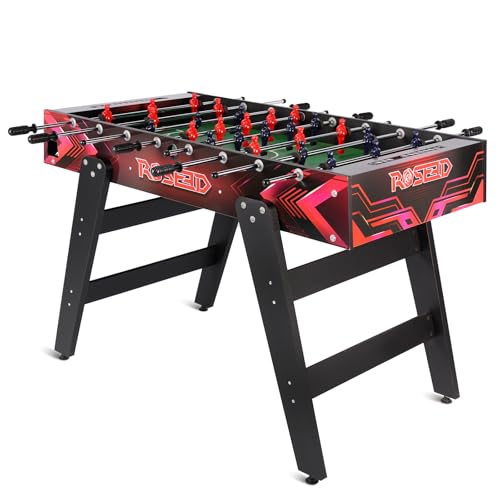 46" Full Size Foosball Table, Soccer Game Table with Footballs for Game Room, Adults Kids Family