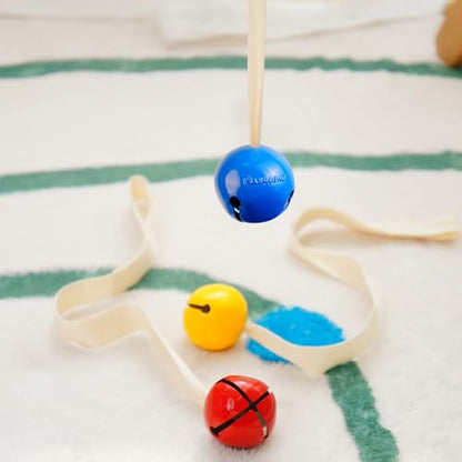 Blue Bell with Ribbon, Montessori Baby Toy - color: Blue