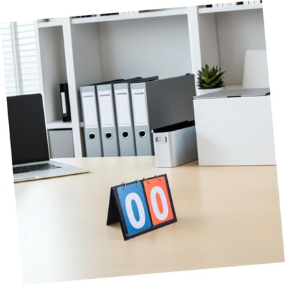 Toddmomy 2pcs Portable Table Top Scoreboard Flipper Basketball Scoreboard 2- Flip Score Keeper for Sports Schools Community Events