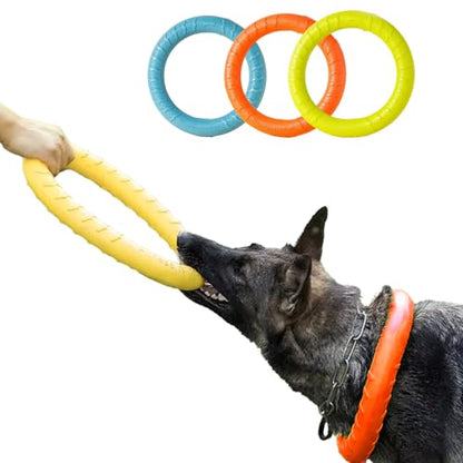 Dog Training Toys, Dog Flying Discs, Pet Flying Discs, Dog Chew Toy for Large Dog, Outdoor Dog Ring Toy, Puller Dog Toy, Floating Flying Toys Yellow S