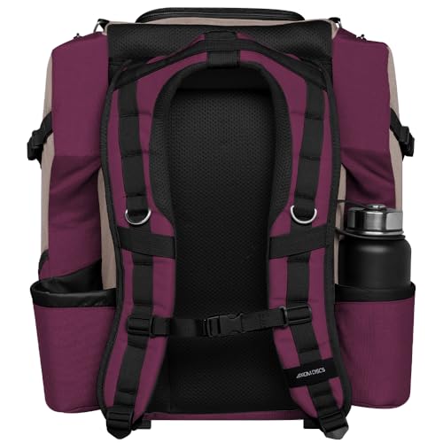 Axiom Discs Voyager Series Backpack Disc Golf Bag (Choose Your Color and Size) - color: Dune/Purple, style: Voyager