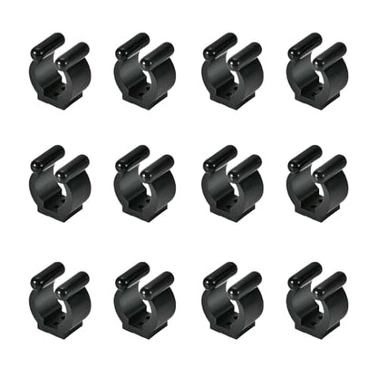 Pool Cue Holder Clamps(Include Screws), Billiards Snooker Cue Locating Clip Holder Regular Fishing Rod Storage Clips Black for Pool Cue Racks Include Screws (Medium) - size: Medium