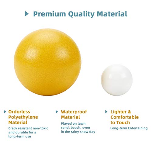 84mm Bocce Ball Set, Outdoor Games for Adults and Family, Backyard Ball Set with 8 PE Bocce Balls & 1 Pallino & Carry Bag & Measuring Tape for Teens Beginners - size: 84mm