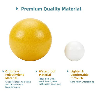 84mm Bocce Ball Set, Outdoor Games for Adults and Family, Backyard Ball Set with 8 PE Bocce Balls & 1 Pallino & Carry Bag & Measuring Tape for Teens Beginners - size: 84mm