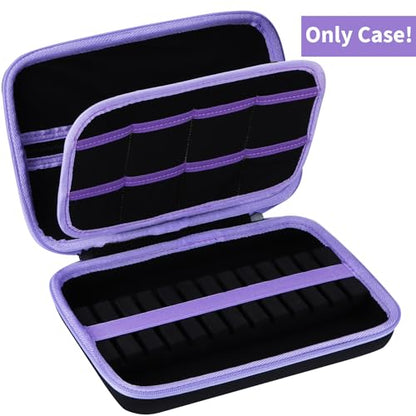 Case Compatible for 12 Darts, Holds Darts and Extra Accessories - color: Black+Purple