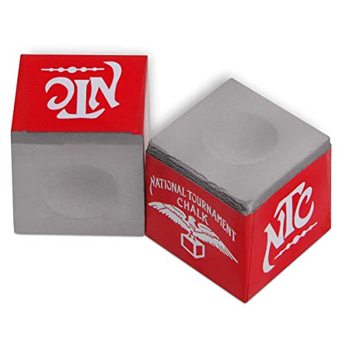 Silver Cup National Tournament Pool cue Billiard Premium Chalk - ONE Dozen - color: Pewter