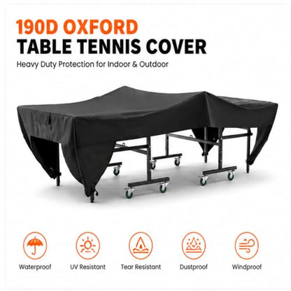 Ping Pong Table Cover for Sponeta SDL Black Rollaway Durable Unique Design Suitable Both Indoor And Outdoor Use And Easy To Store