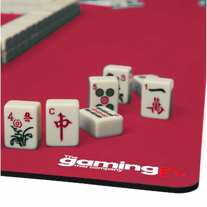 The Gaming Mat Company Poker, Dominoes, Bridge & Mahjong Table Mat- Oxblood 33" x 33" Premium Gaming Mat- Cards Playmat- Card Gaming Mat Table Top Cover Topper Card Game Mat Square Mahjong Table Cover - color: Oxblood