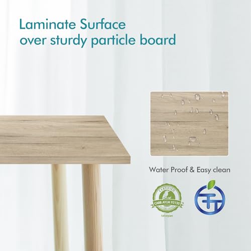 Kaboon Universal Tabletop 45.67"x23.62", Solid One-Piece Melamine Table Top, Double Desk L-Desk DIY, Home and Office, Oak/Grey Tone - color: Oak, size: 46x24