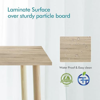 Kaboon Universal Tabletop 45.67"x23.62", Solid One-Piece Melamine Table Top, Double Desk L-Desk DIY, Home and Office, Oak/Grey Tone - color: Oak, size: 46x24