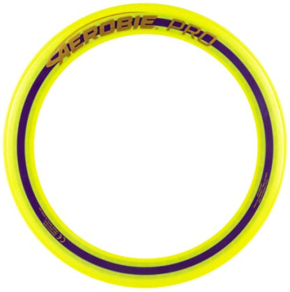 SPINMASTER 6046389 Boomerangs Aerobie Throw Diameter 33 cm, Adults and Children from 5 Years (TOGGO Toys 2022), Single, Pro Flying Ring Yellow, 33cm - color: Pro Flying Ring Yellow