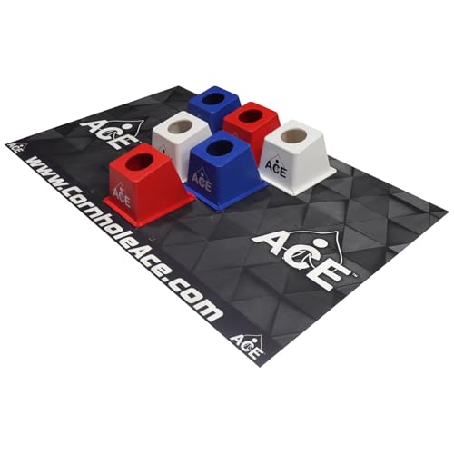 CornholeAce ACE Cornhole Pitch Pad Set - Includes 2 Cornhole Mats
