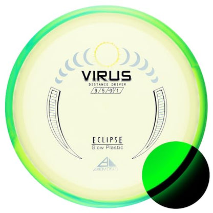 Axiom Discs Eclipse Glow 2.0 Virus Disc Golf Distance Driver (Colors May Vary) - size: 165-170g