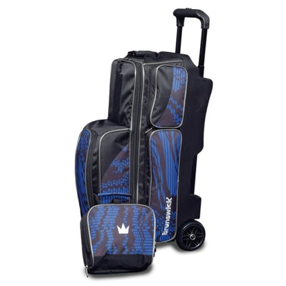 Brunswick Punisher Triple Roller Bowling Bag - color: Blue