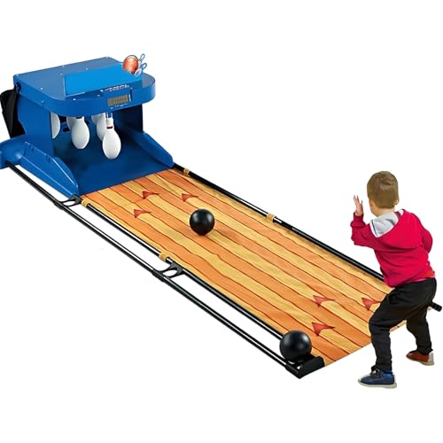 Indoor Bowling Alley Game with LED Scoreboard, Automatic Reset & Sound Effects, Fun Console for Family Gatherings & Home Entertainment - color: 2m/78.8in