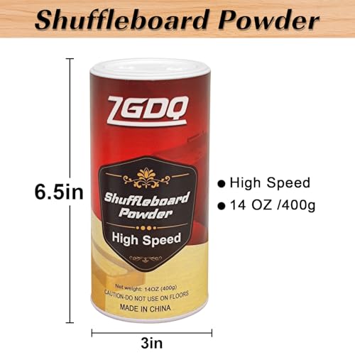 Shuffleboard Sand Wax,High Speed Shuffleboard Powder Set,2 Cans Shuffleboard Salt Set with Mini Brush - style: 400G*2cans