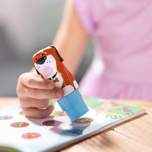 Melissa & Doug Sticker Wow!™ 24-Page Activity Pad and Sticker Stamper, 300 Stickers, Arts and Crafts Fidget Toy Collectible Character – Dog - for Kids Ages 3+ - FSC Certified - color: Dog, size: Single