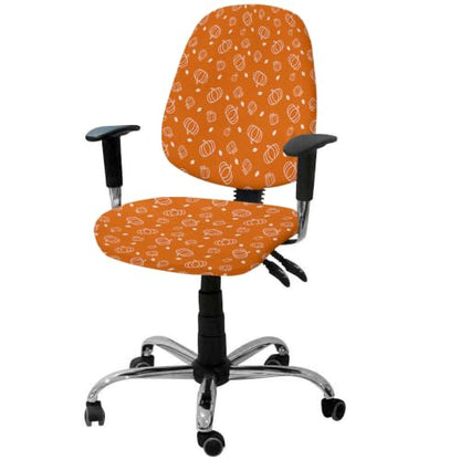 Savannan Office Chair Cover, Fall Thanksgiving Pumpkin Seamless Protective Stretch Elastic Universal Cover for Desk Task Chair,Computer Rotating Chair 1 Pcs Sketch Art