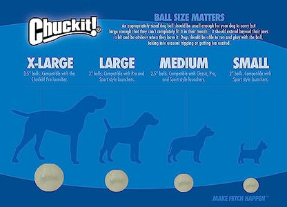 Chuckit! Glow in the Dark Bouncy Balls - Ball for Dogs, Dog Toy, Max Glow Balls - Extra-Large, 3.5 Inch (Pack of 12) - size: Extra-Large (Pack of 12)