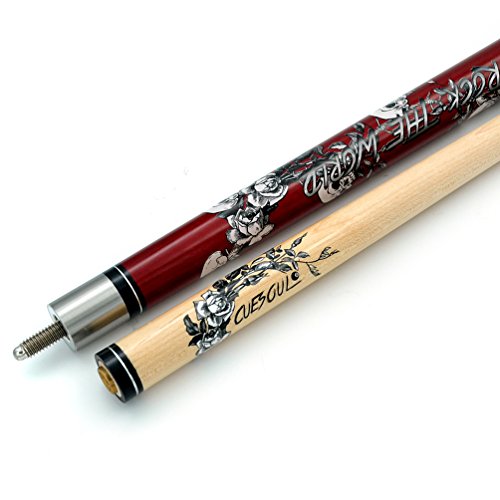 CUESOUL 58 inch 1/2 Maple Pool Cue Stick Kit-Rockin Series - color: G304, size: 21oz