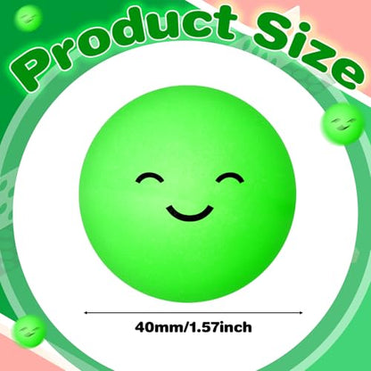 Soulchen 36 Pcs Glow in The Dark Table Tennis Balls 40mm Lighted Table Tennis Ball Luminous Green Neon Ball for Outdoor Practice Night Party Decor Sports Activities Party Favor Goodie Bag Gift