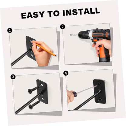 8Pcs Wall Mount Ball Rack Space Saving Basketball Football Volleyball and Rugby Display Stand for Organized Sports Equipment Storage Finish