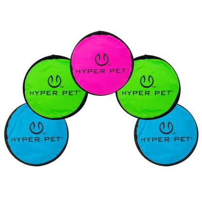 Hyper Pet Flippy Flopper 9" Flying Disc Soft Dog Toy, Floats in Water & Safe on Teeth, for All Breeds, Pack of 5 (Colors May Vary) - size: 9" Pack of 5