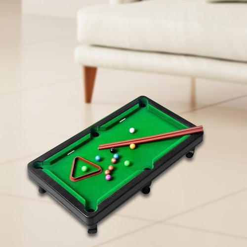 Set, Billiards Game Household Desk Miniature Pool Table Office Game s Desktop Snooker for Kindergarten, 27x18.5x6cm
