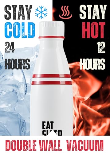 Onebttl Bowling Gifts: 17oz Stainless Steel Insulated Water Bottle - Eat Sleep Bowling Repeat - color: Eat Sleep Bowling Repeat