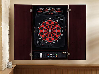 Viper Metropolitan Solid Wood Cabinet & Electronic Dartboard Play-Ready Bundle - color: Mahogany Finish, style: Cabinet Only (No Dartboard)