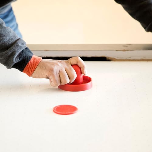 Levemolo Air Hockey Pushers and Plastic Pucks Replacement with Felt Pads Ergonomic Design for Smooth Glide and Table Protection for Air Hockey Game Tables Kit
