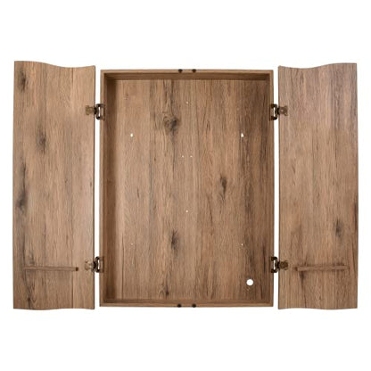 DMI Sports Tan CricketPro Dartboard Cabinet | Designed for Arachnid 15.5” CricketPro 900, 800, 750, 650 Electronic Dartboards | Does Not Include Dartboard