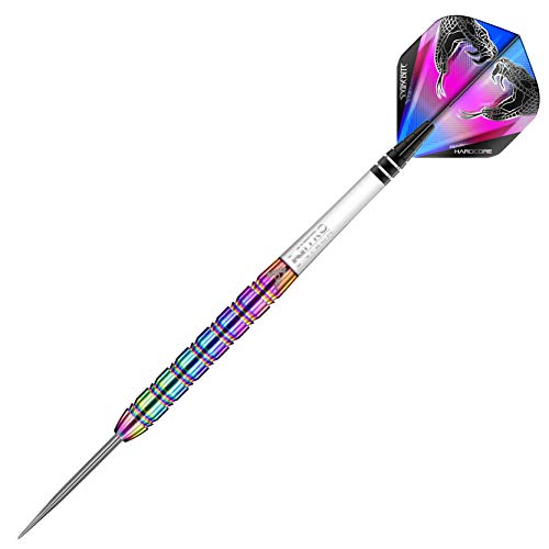 RED DRAGON Peter Wright Snakebite 1 Professional Darts Set - 85% Tungsten Darts with Flights & Shafts - Available in Soft Tip 16g Barrel/18g Full Weight and Steel Tip 22g - 24g - size: 24g