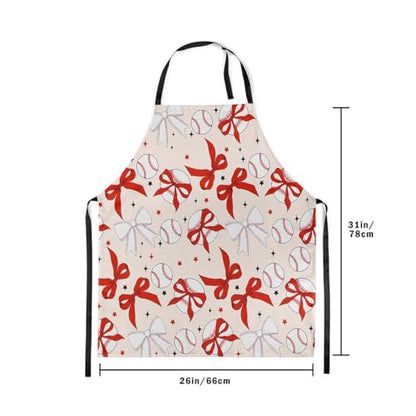 Castle Fairy Cute Rabbit Deer Kitchen Apron - color: Baseball Red