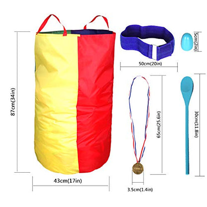 CWLAKON Outdoor Games, Potato Sack Race Bags, Tug of War Rope for Kids and Adults Family, Field Day Birthday Party Field Day Games