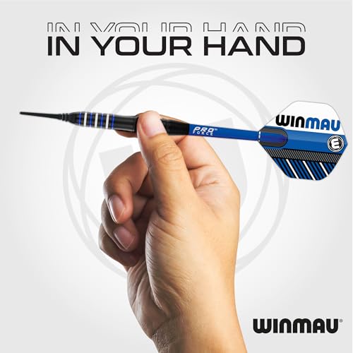 WINMAU Rookie Blue Softip (Plastic Tips) Brass Darts Set | Single or Multi Sets | Includes Flights and Shafts (Stems) | Exclusive Darts Booklet | Blue, Red and Green | - color: Blue, Red and Green