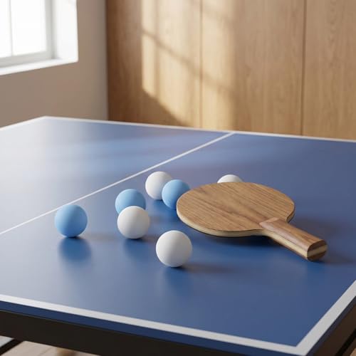 50pcs Frosted Table Tennis Balls: No Print 40mm Seamless Table Tennis Balls - Plastic White Light Blue Game Participants- Decoration Supplies for Games Party