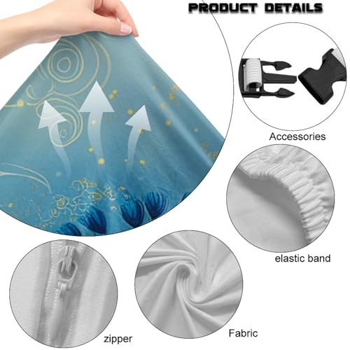 Peacock Print Gaming Chair Covers Slipcovers with Armrest Covers Skin Friendly Breathable Gamer Chair Cover Set of 4 Dust-Proof Machine Washable - color: Blue and Green - Peacock