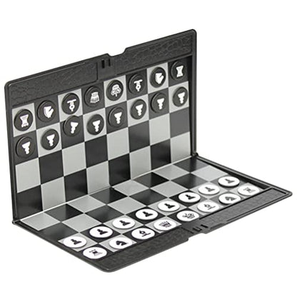 Magnetic Travel Chess Set Lightweight Portable Chess Board Game for Adults and Kids, for Travel and Family Fun, PocketSized Set with Magnetic Pieces
